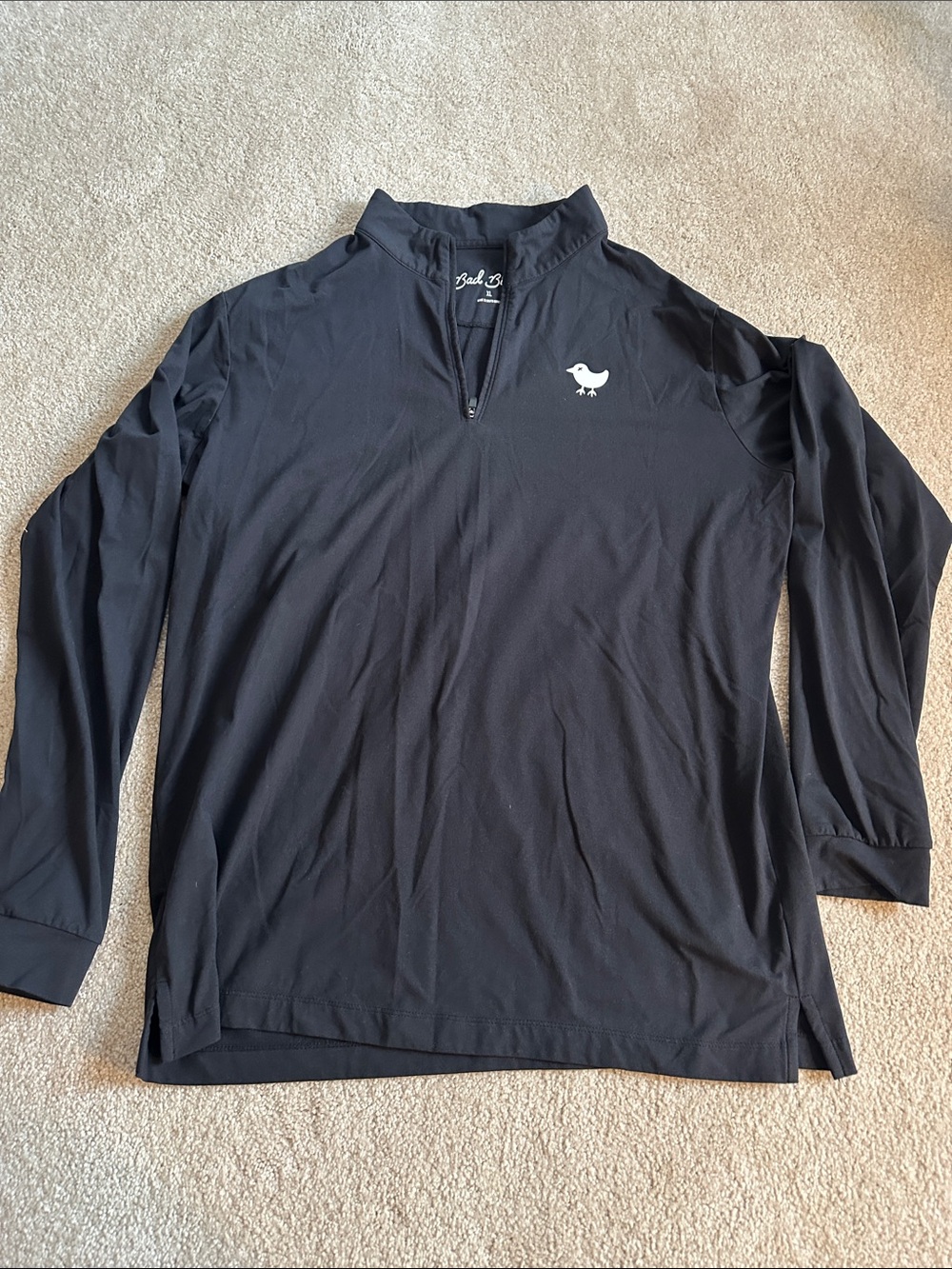 Bad Birdie Black Lightweight Quarter-Zip Shirt Jacket